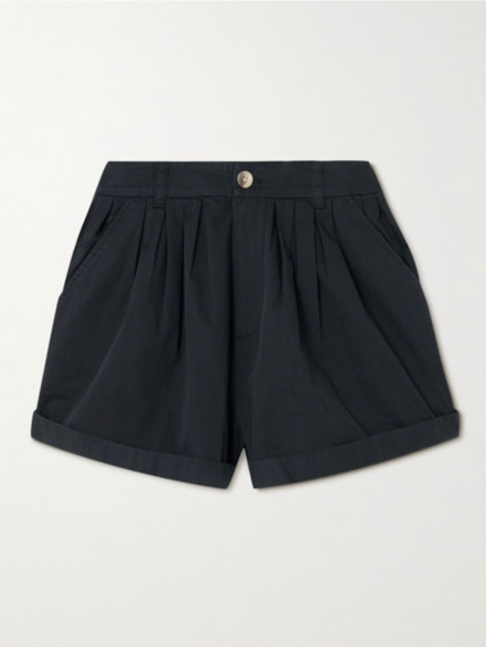 Doen Paige High-Waist Pleated Women’s Shorts - Black